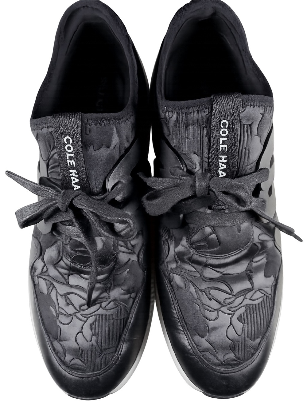 Cole Haan StudiøGrand Floral Embossed Slipon Sneakers Black Studio 2 St. NYCB 8B